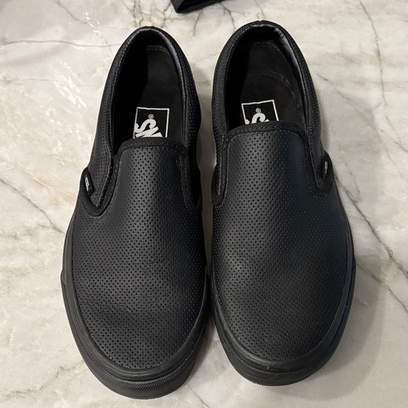 Vans Men's Perforated Black Slip-On Sneakers - Picture 2 of 8